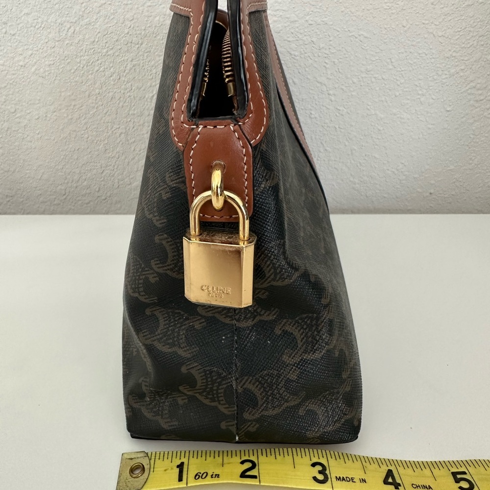 Celine Triomphe Canvas and Calfskin Toiletry Bag - Picture 6 of 15